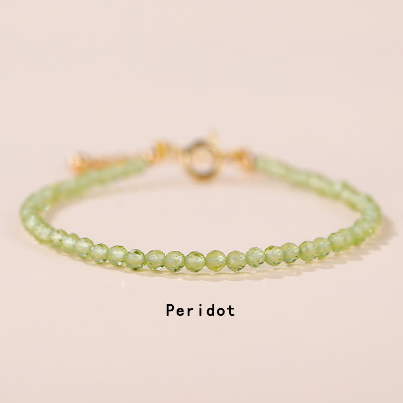 Clear Quartz Bracelet With Strawberry Quartz & Healing Crystals