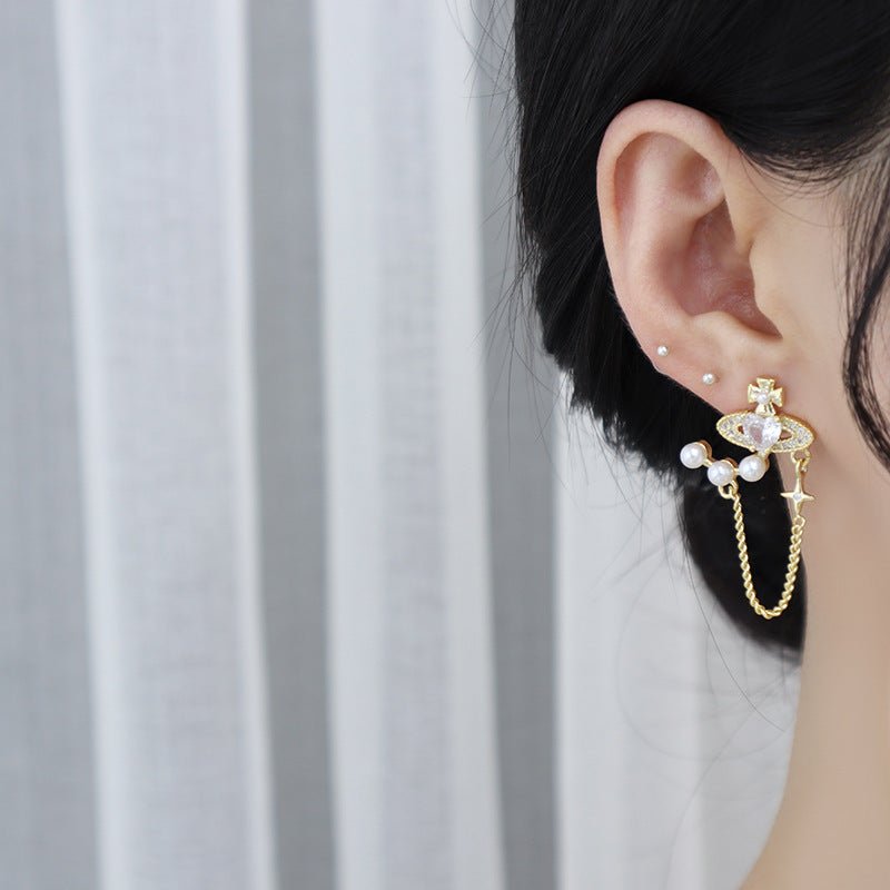 [] Love Saturn Earrings
