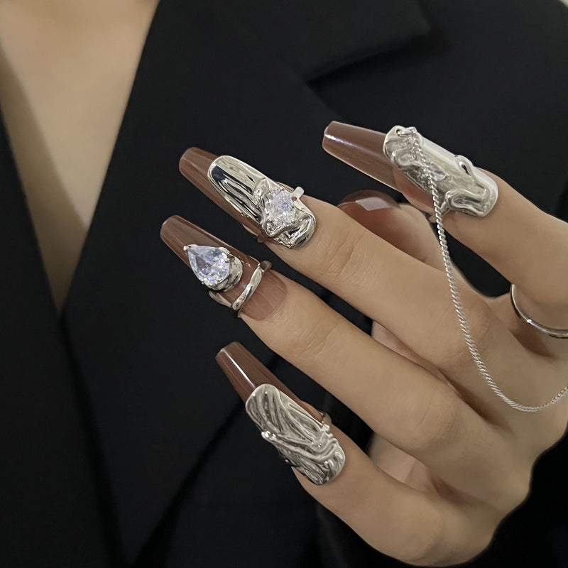[] Alita Nail Art Rings (set of 4)