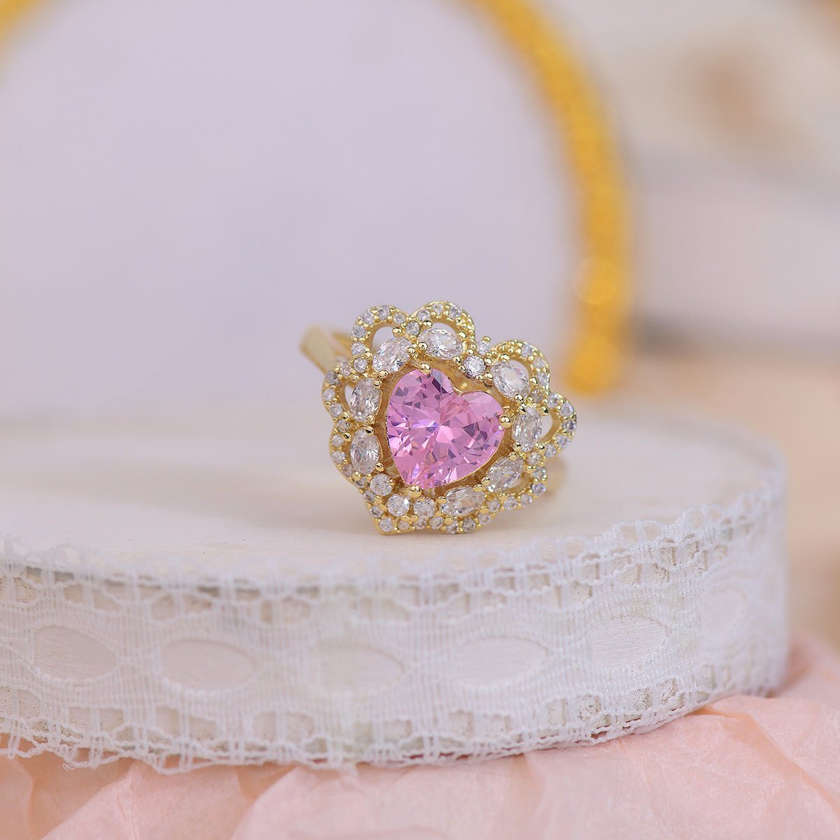 Melody Pink Heart Ring