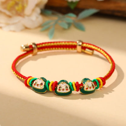 Colorful Rope Zongzi Pattern Luck Bracelet for Adults & Children
