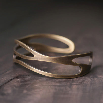 Copper Brass Spiritual Wealth Cuff Bracelet Adjustable