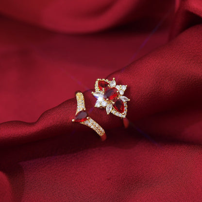 Crimson Tiara Ring