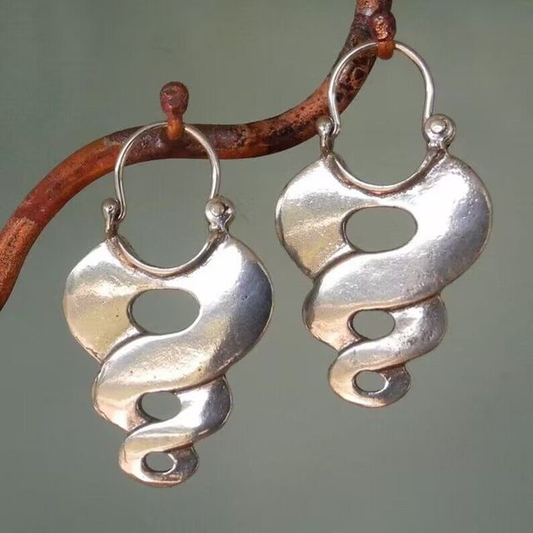 Whirlpool Earrings in Silver