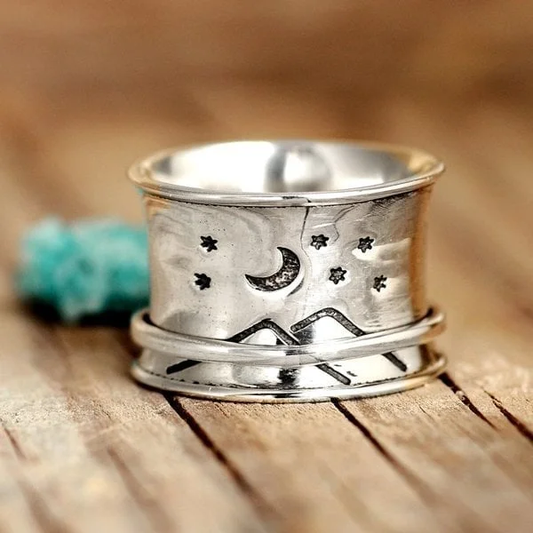 Starry Night Silver Ring