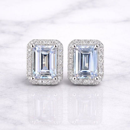 "wahlberg" Emerald Cut Stud Earrings