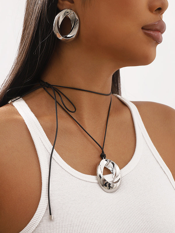 Adjustable Geometric Hollow Color Necklaces Accessories
