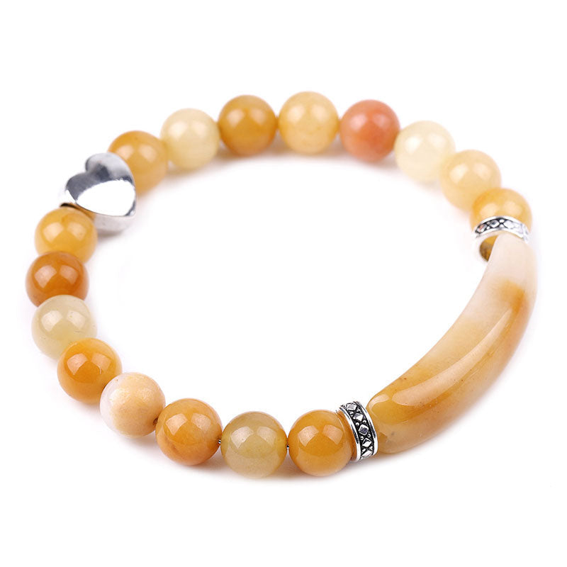 Buddha Stones Natural Crystal Beads Heart Bracelet