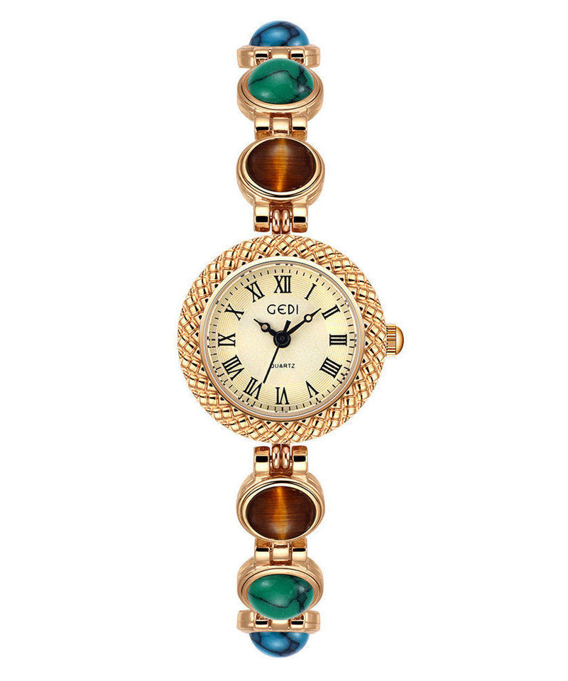 Novelty Green Alloy Cat's Eye Quartz Movement Chain Watches