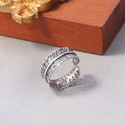 Sterling Silver Feather Tail Rings