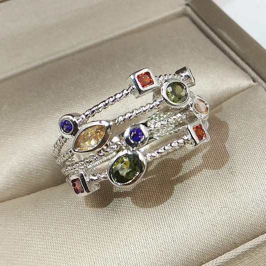 Colorful Crystal Ring