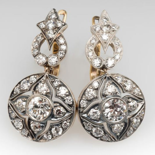 Mandala Crystal Flower Earrings