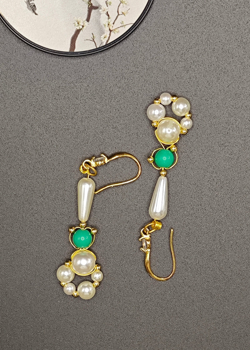 Diy Ring-shaped Pearl Original Design Drop Earrings