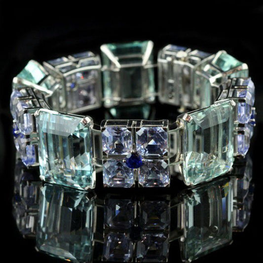 Glass Blue Greenish Bracelet