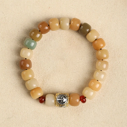 Buddha Stones Natural Bodhi Seed the Lord of the Corpse Forest Om Mani Padme Hum Wisdom Bracelet