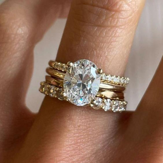 Zirconia Bright Ring Set