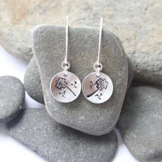 Rounded Dandelion Earrings