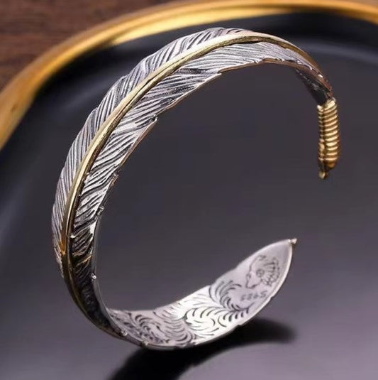 Feather Cuff Adjustable Bracelet