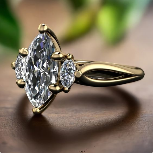 Crystal Gold Ring