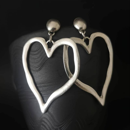 Heart Silver Earrings