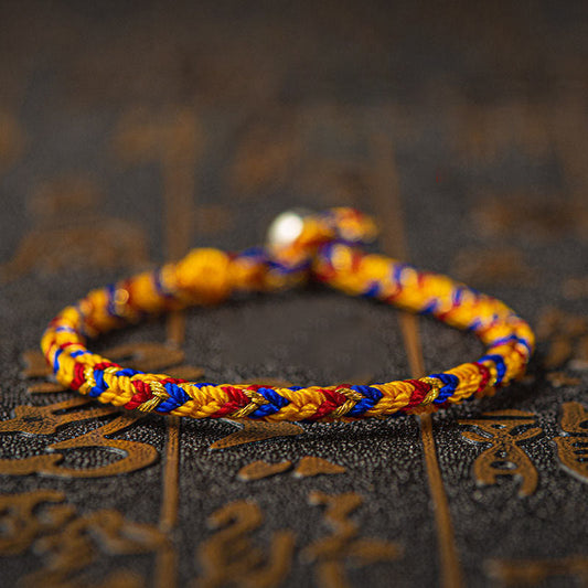 Buddha Stones "may You Be Good Fortune and Success" Lucky Multicolored Bracelet