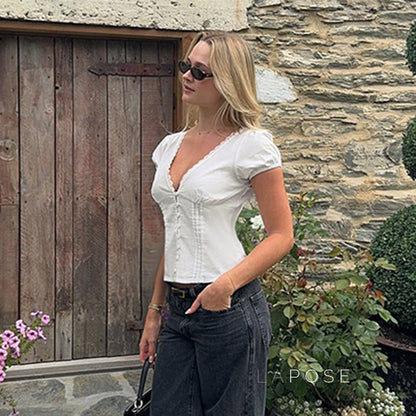 A Vintage Style Top with Delicate Timeless Details