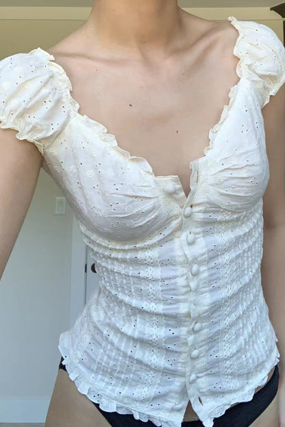 A Vintage Style Top with Delicate Timeless Details