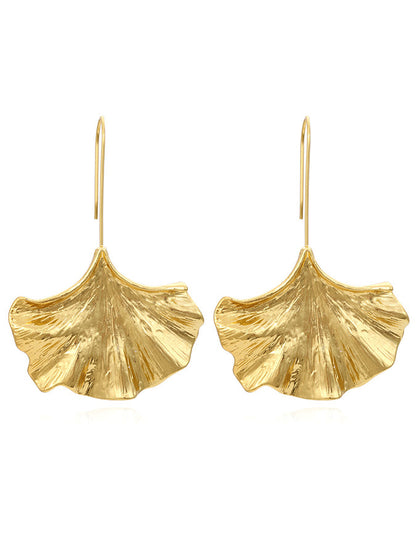 Alloy Leaf Earrings