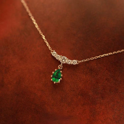 Emerald Waterdrop Necklace