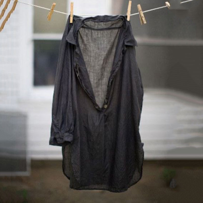 Women's Vintage Cotton And Linen Blouse elevenforest