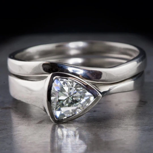 Zirconia Layered Silver Ring