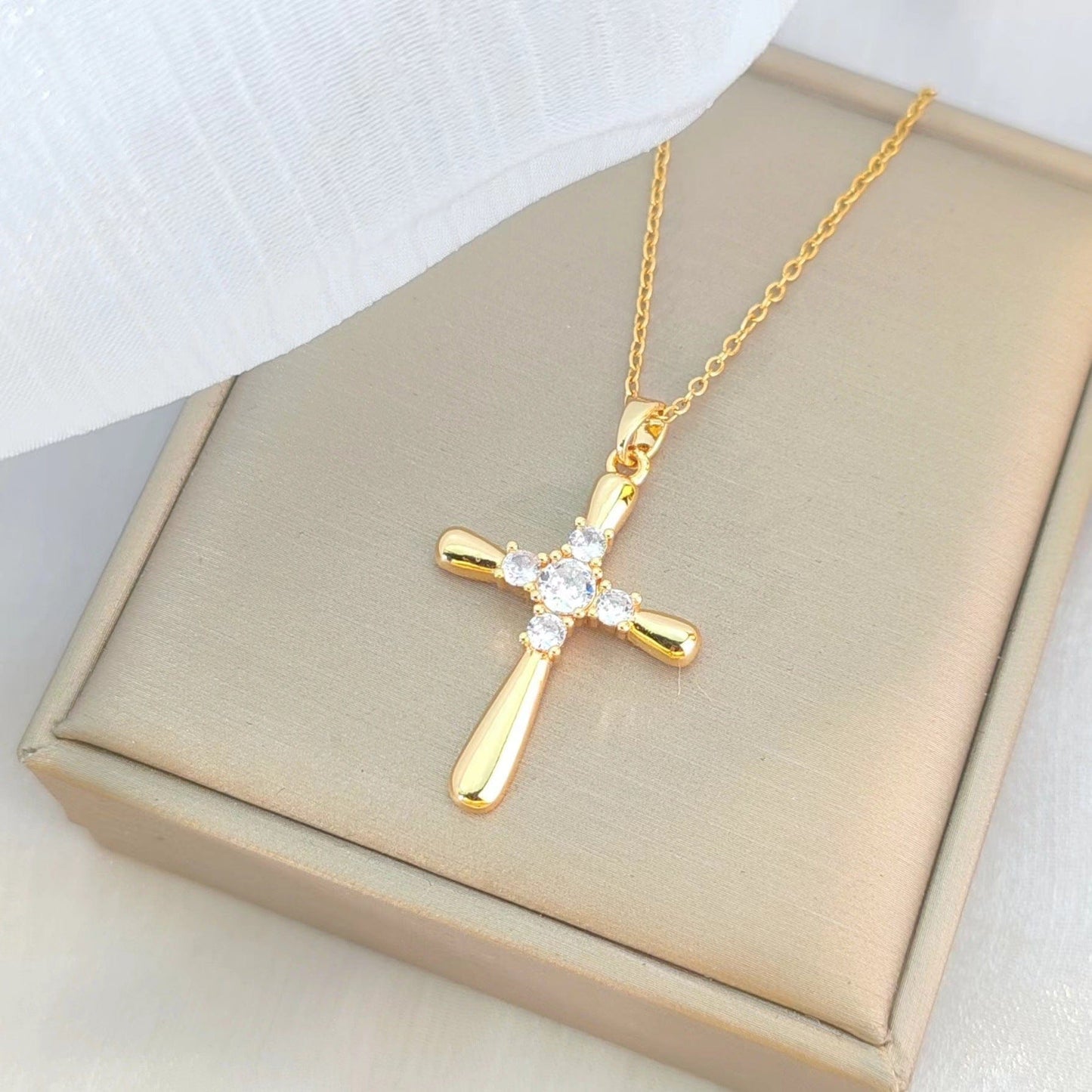 Light Cross Necklace