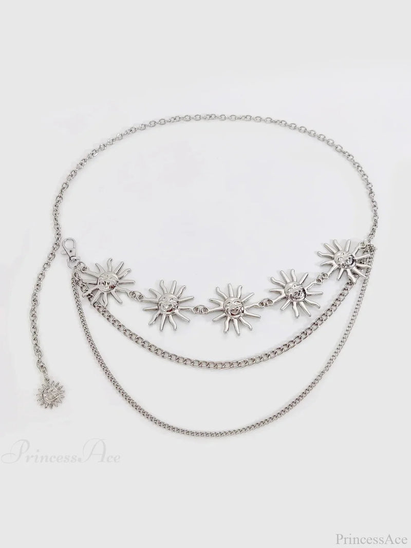 Rebellious Dark Urban Layered Waist Chain Belt
