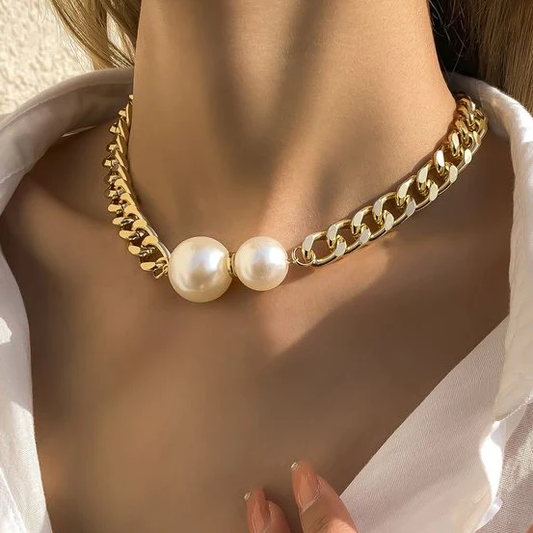 Double Pearl Necklace