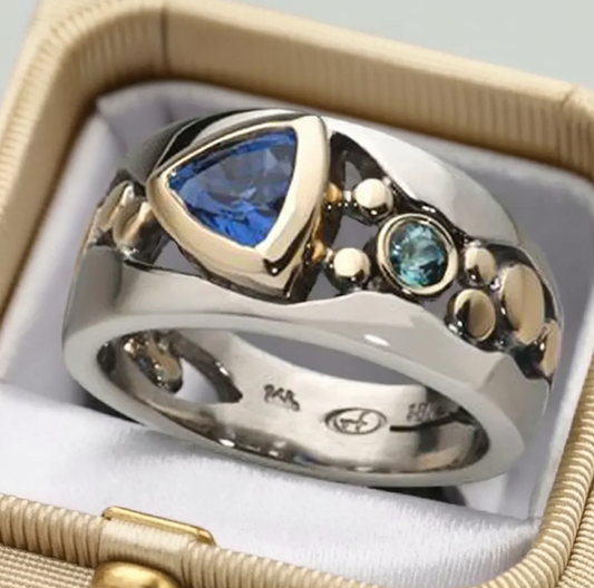 Blue Crystal Ring
