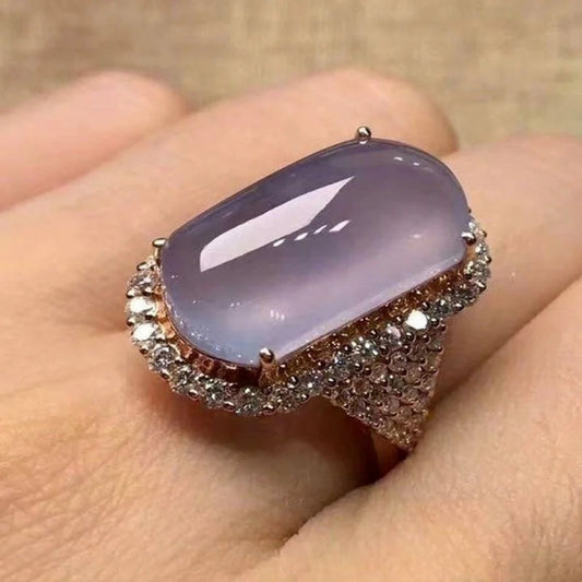 Purple Glass Stone Ring