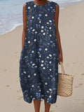 Women's Vintage Floral Print Dress elevenforest
