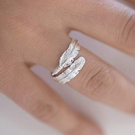 Silver Leaf Ring