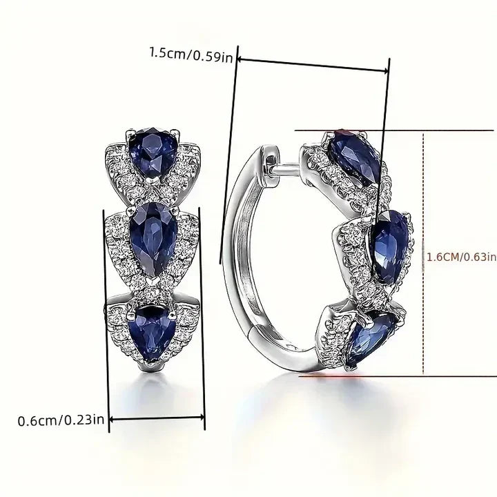 Royal Gemstone Crest Earrings