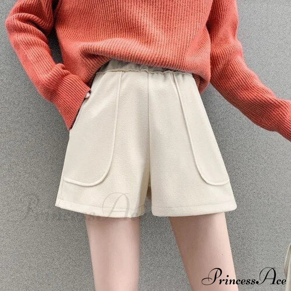 white Elastic waist