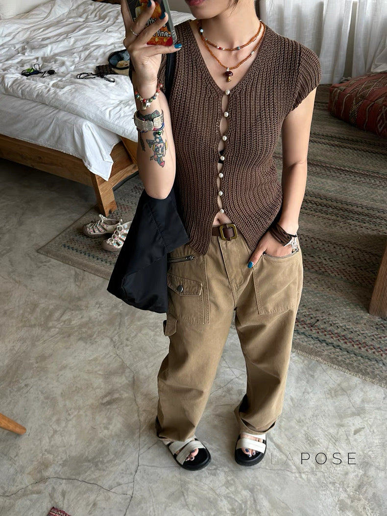 Classic Vintage Cardigan with a Flattering Fit