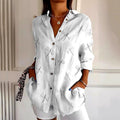 Vintage Dragonfly Embroidery Art Women's Shirt elevenforest