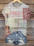 Irregular Polka Dot Colorblock Art Print T-Shirt