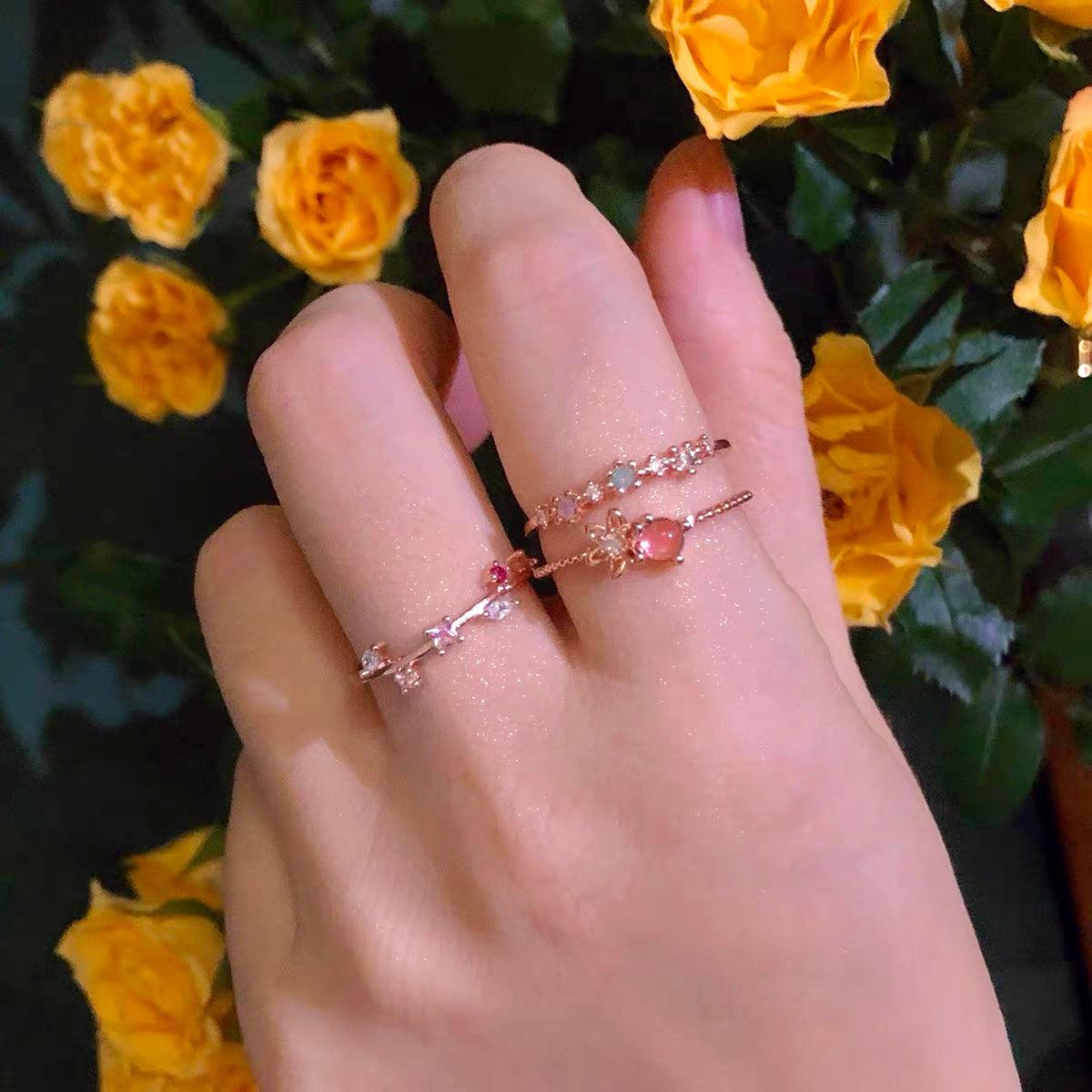 [] Miranda Pink Gem Ring
