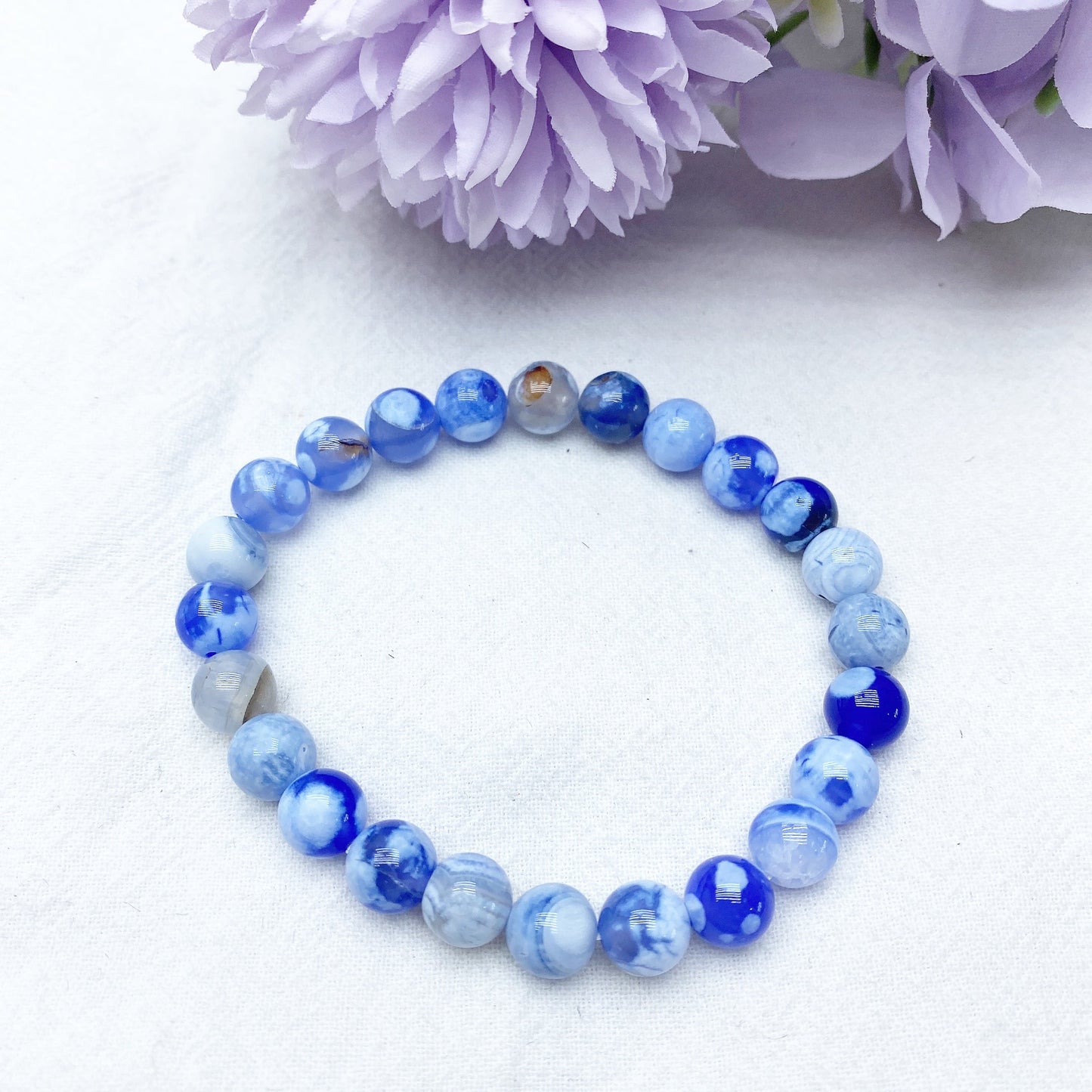 Galaxy Tiger Eye & Orca Onyx Chakra Bracelet 8mm