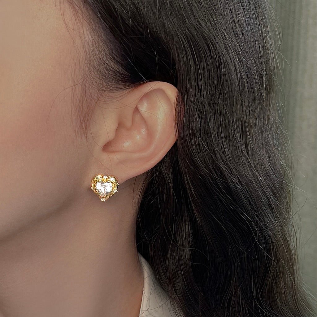 Gilded Heart Earrings