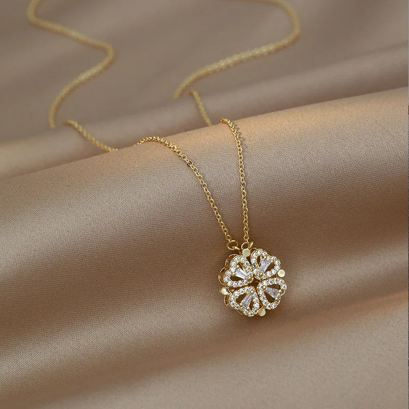Lucky Clover Hearts Valentine 💝 Necklace