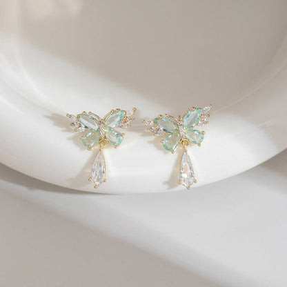 Green Butterfly Earrings