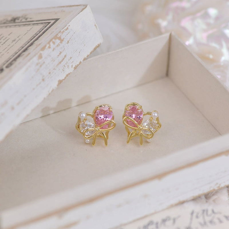 [sample ] Samantha Heart Stud Earrings