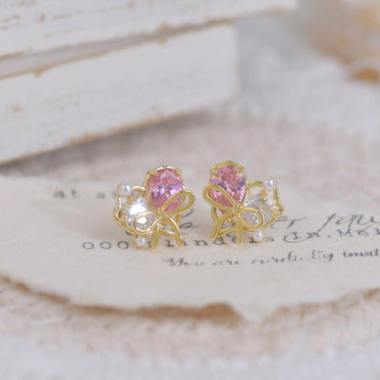 [sample ] Samantha Heart Stud Earrings